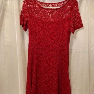 Laundry by Design Red Lace Dress